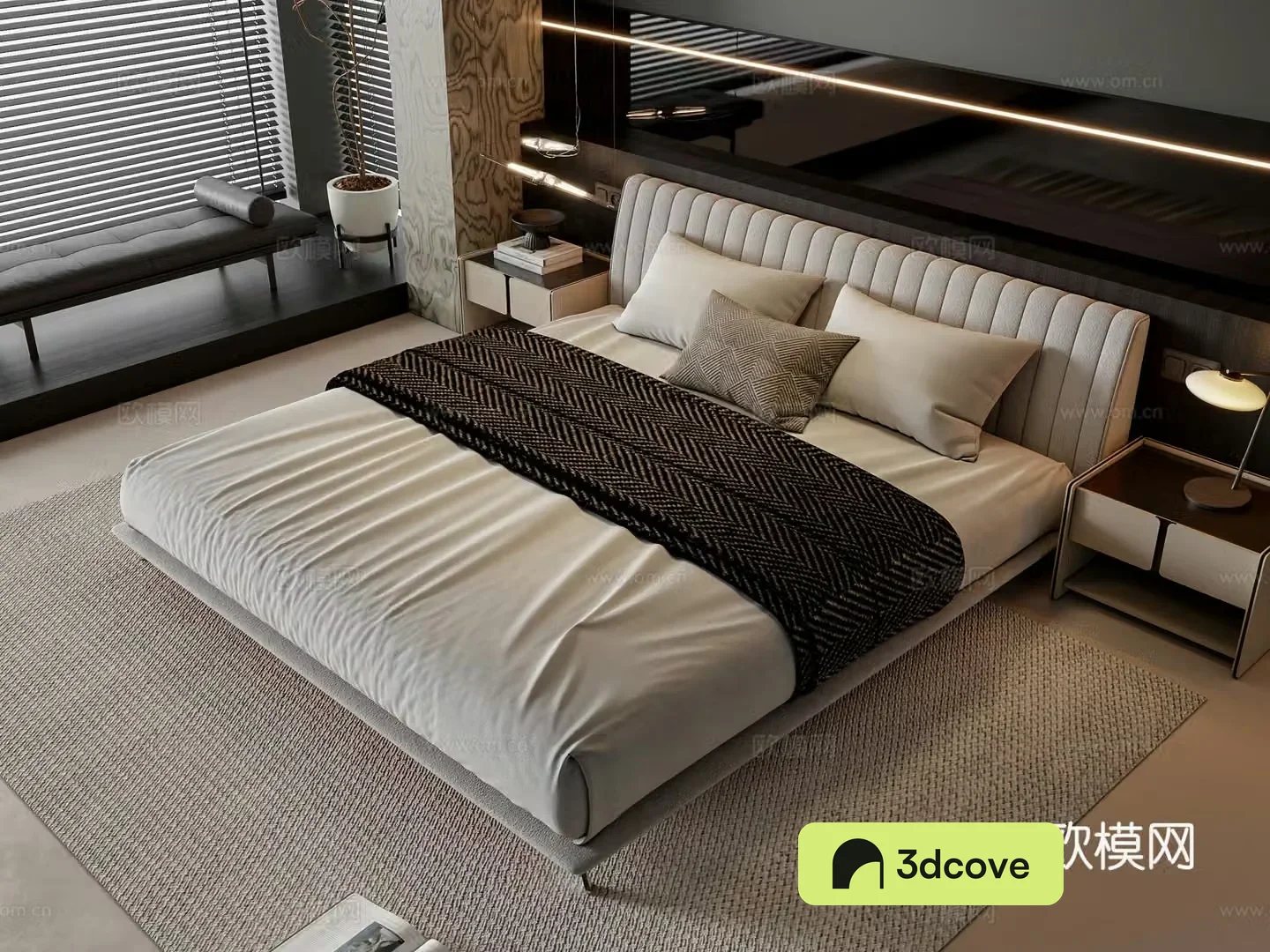 Modern double bed