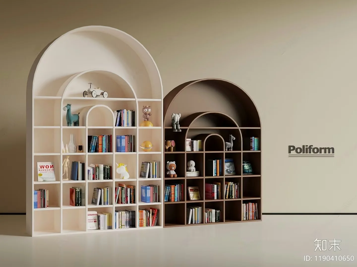 Modern Bookshelves 3D Model – 8794 – VRAY Render