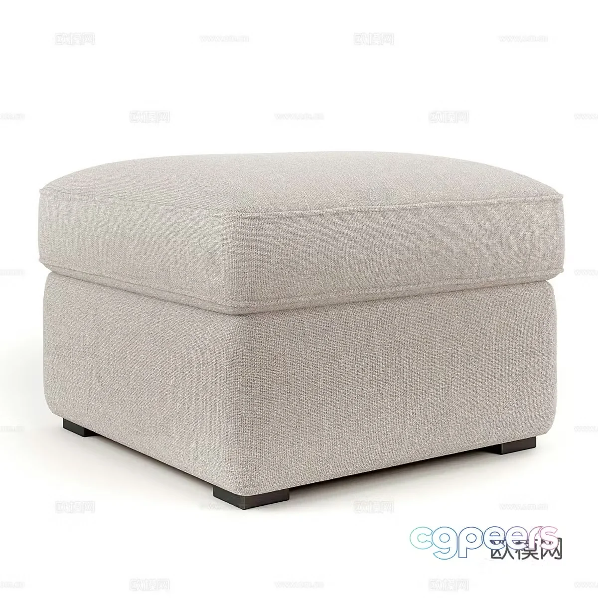 Sofa stool low stool soft stool 3d model