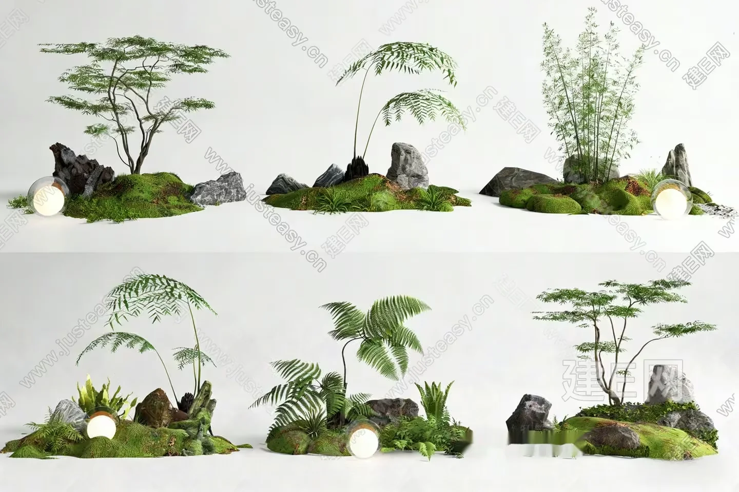 Japanese-Inspired Garden Scene 3D Model – 2240 – VRAY Render
