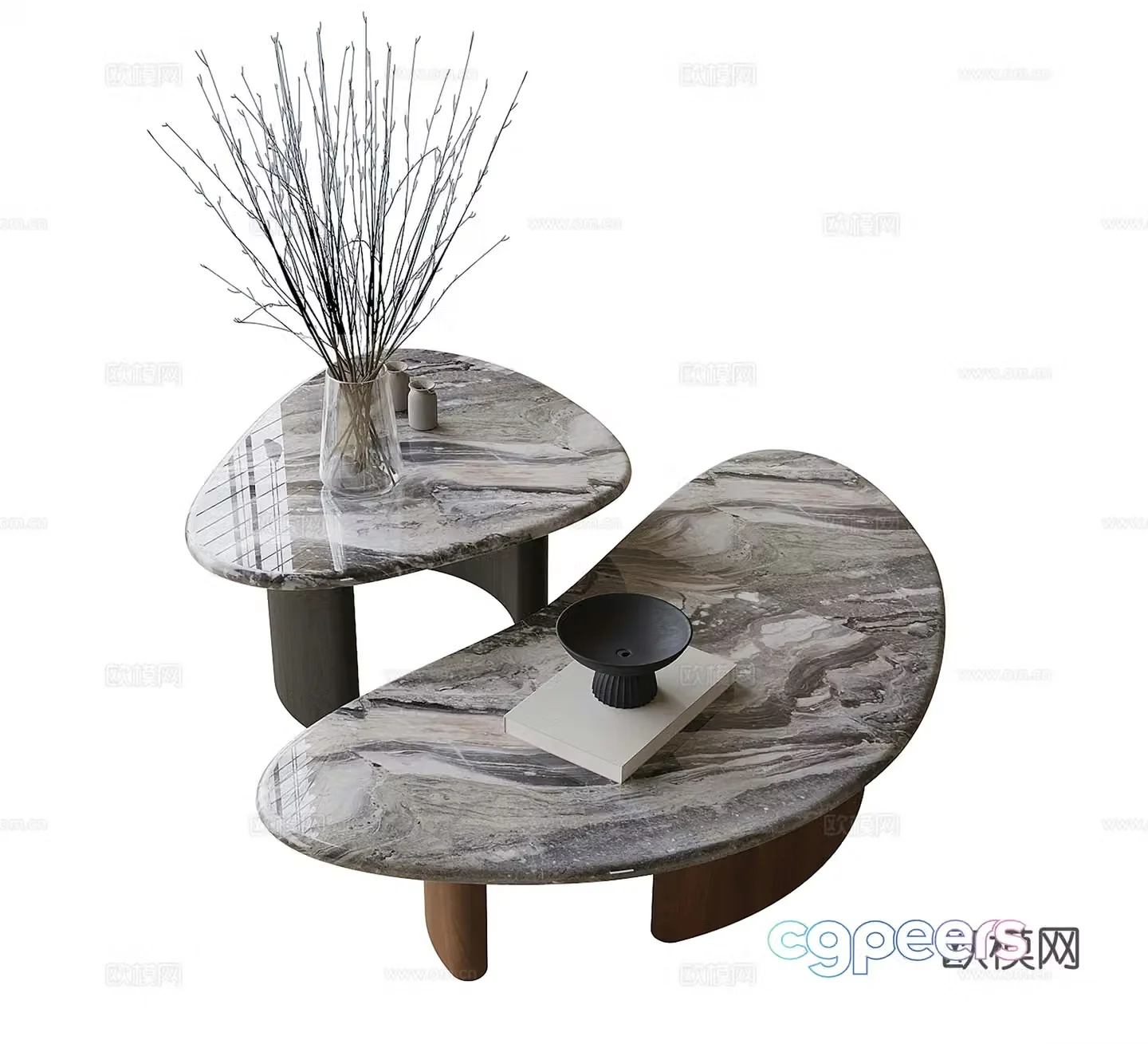 Modern mother-child coffee table 3d model