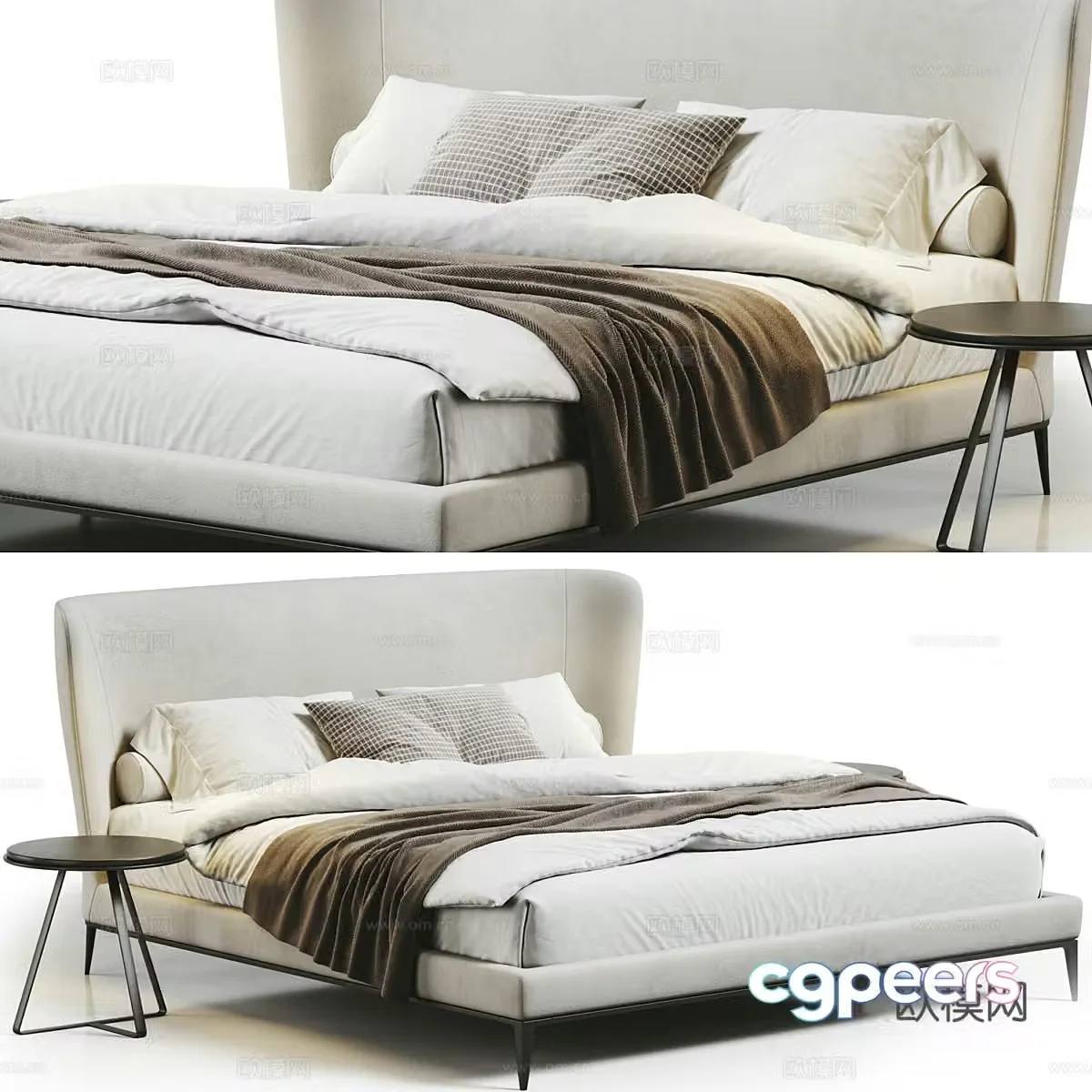 Modern Poliform Gentleman Bed 3D Model