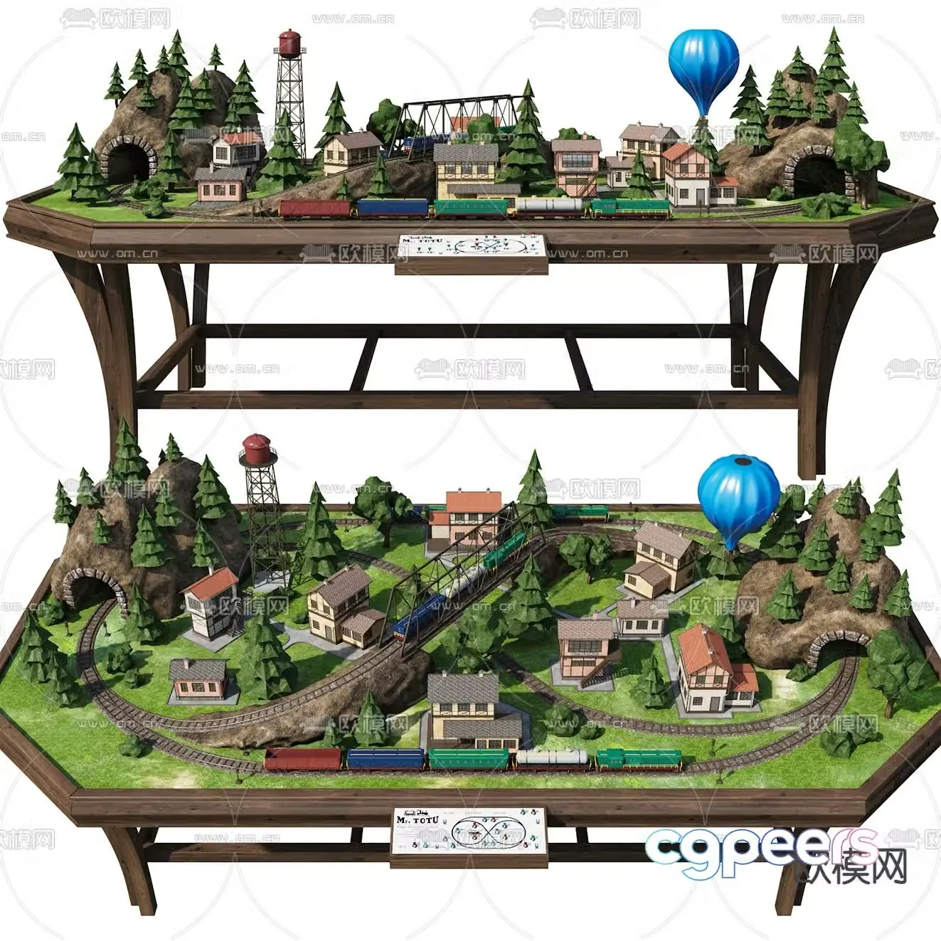 Modern children’s toy table 3d model