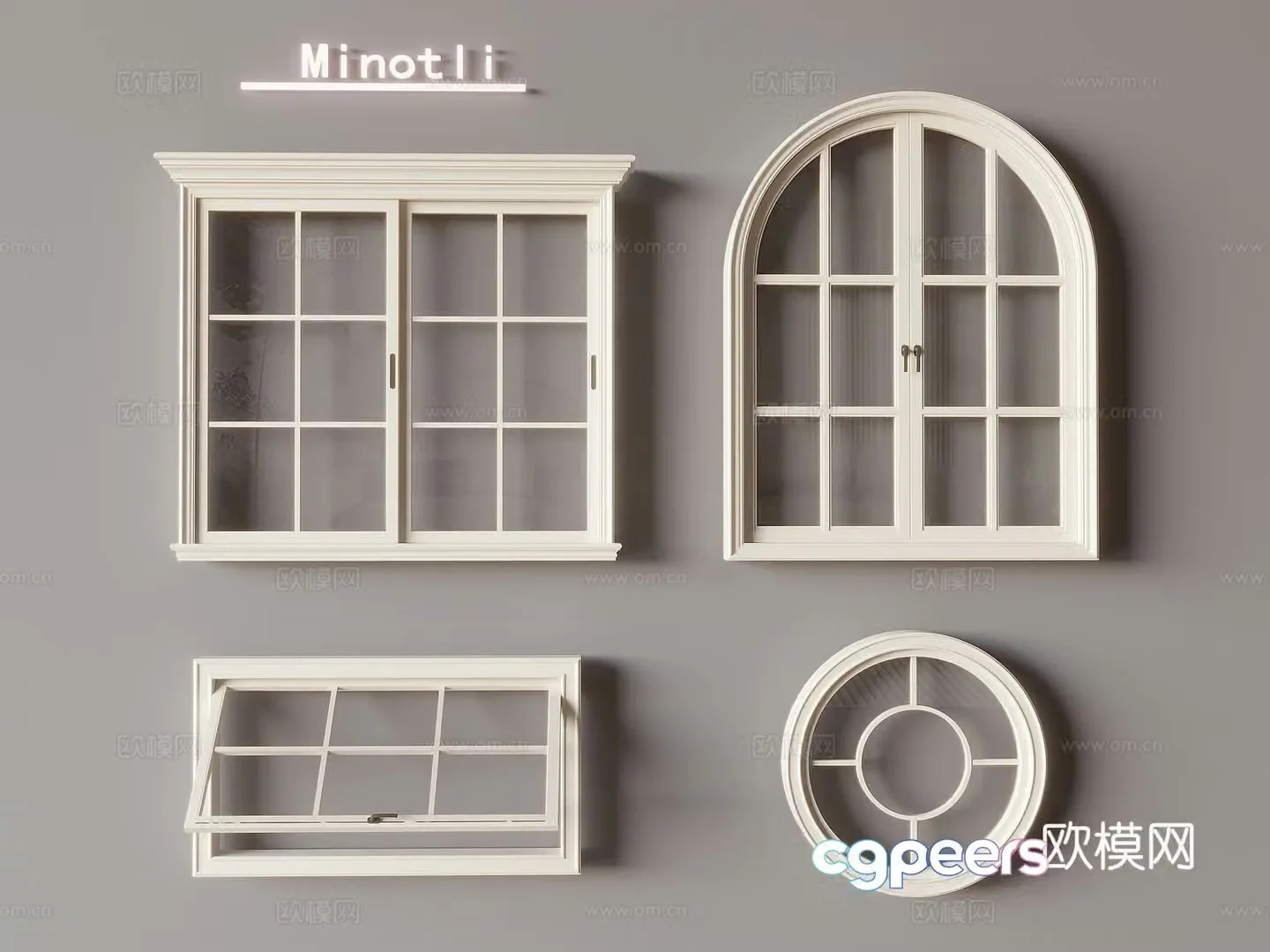 Showcase Coffee Window Folding Window 3D Model