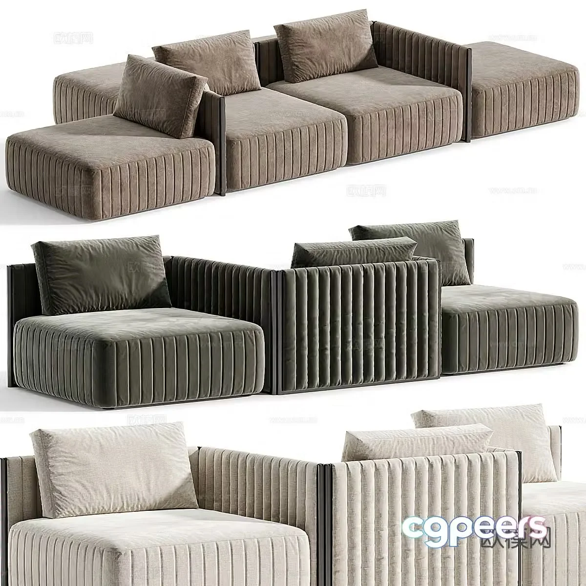Modern Italian METIS Combination Sofa 3D Model
