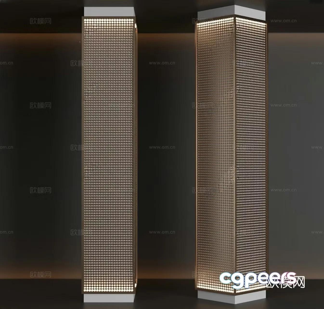 Modeling column Diamond mesh column 3D model