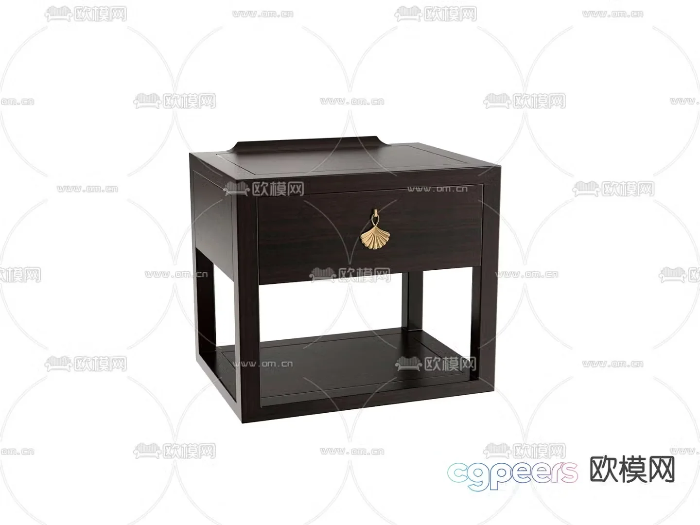 New Chinese style bedside table 3d model