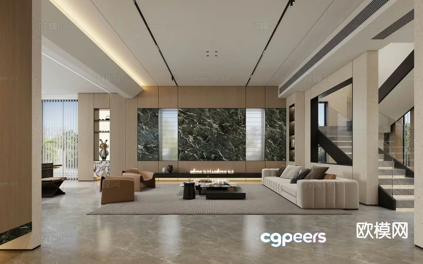 Modern living room 3d model