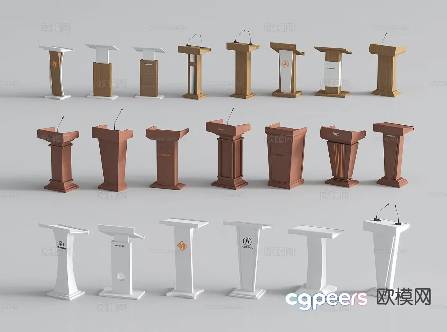 Modern podium podium hosting podium award podium 3D model