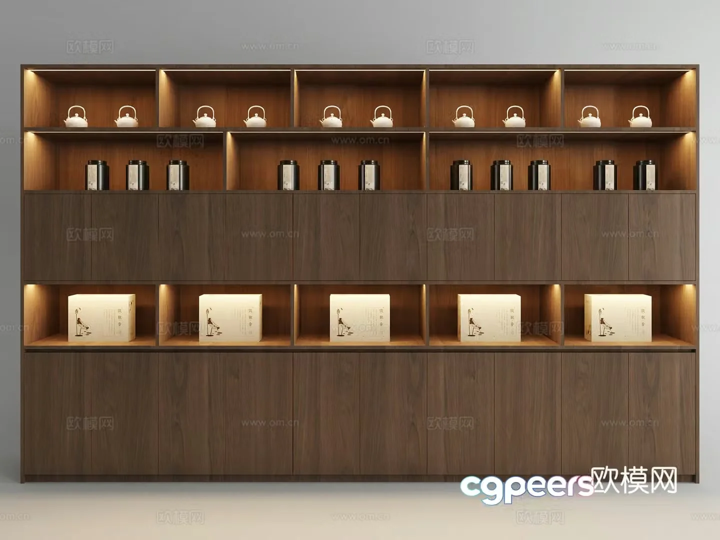 Modern tea cabinet 3d model