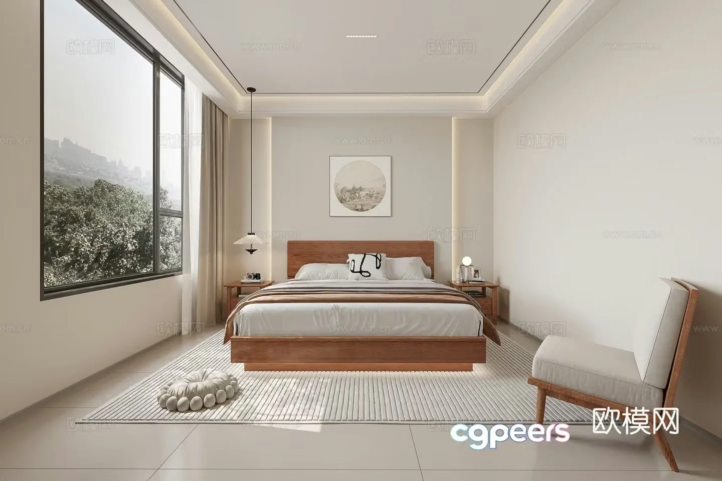Medieval style bedroom master bedroom 3d model