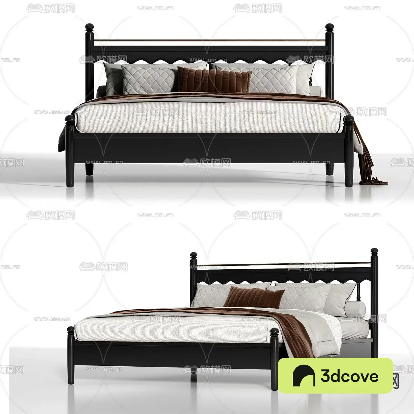 French double bed