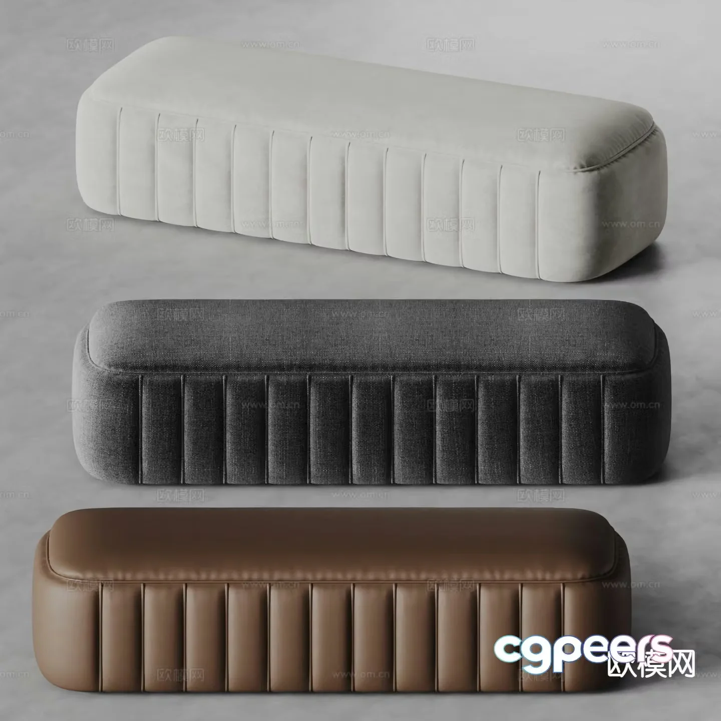 lemaire modern footrest bedside stool sofa stool 3d model