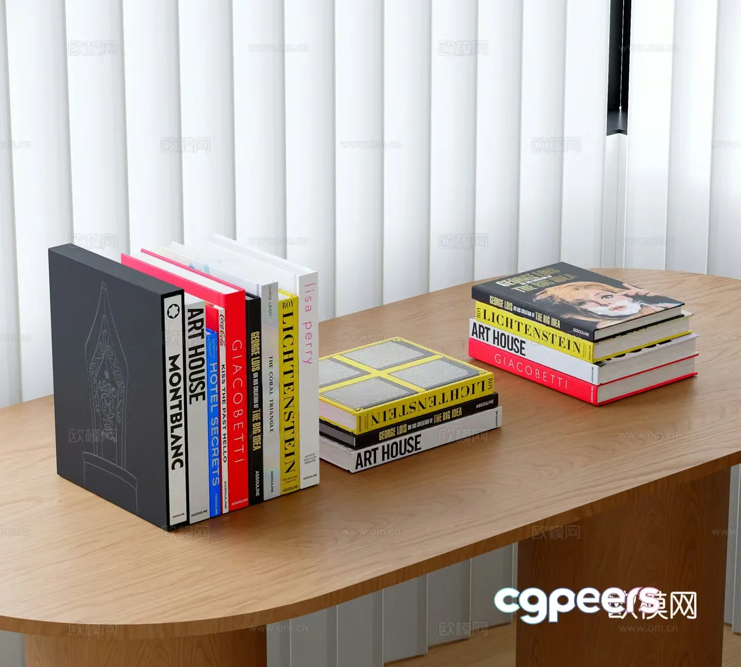 English Book Books 3d Model