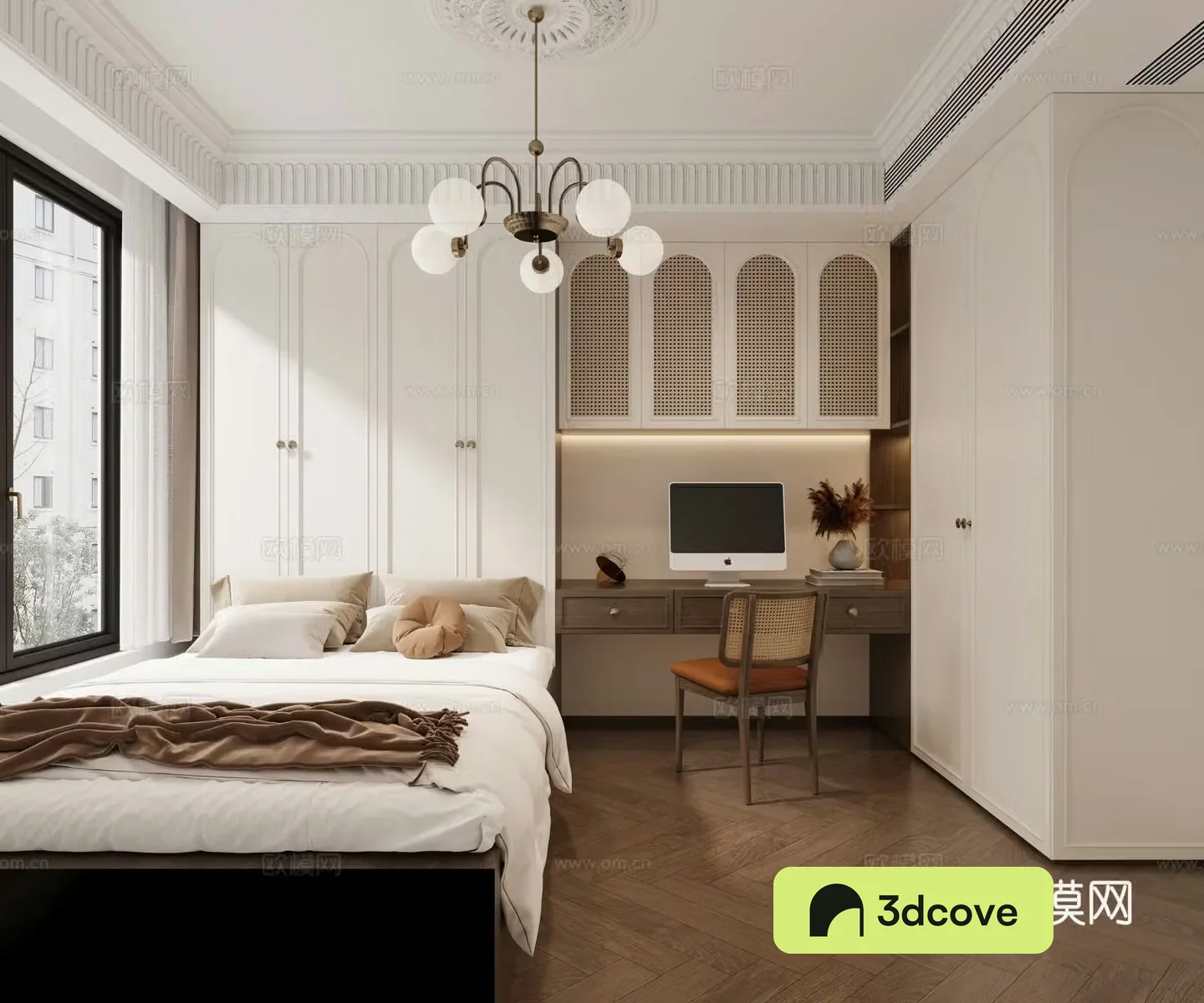 Medium-old bedroom 3d model