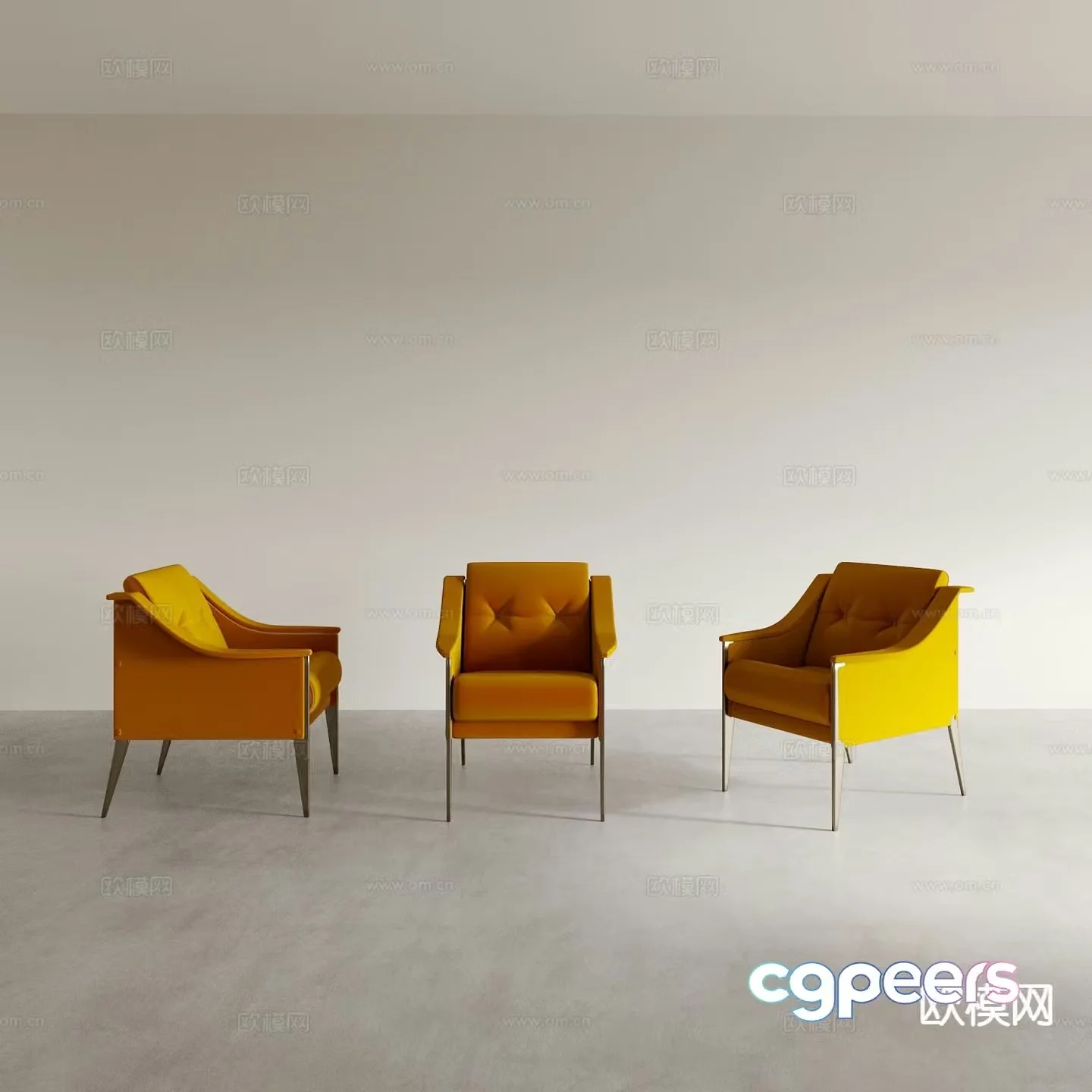 Simple single sofa 3d model