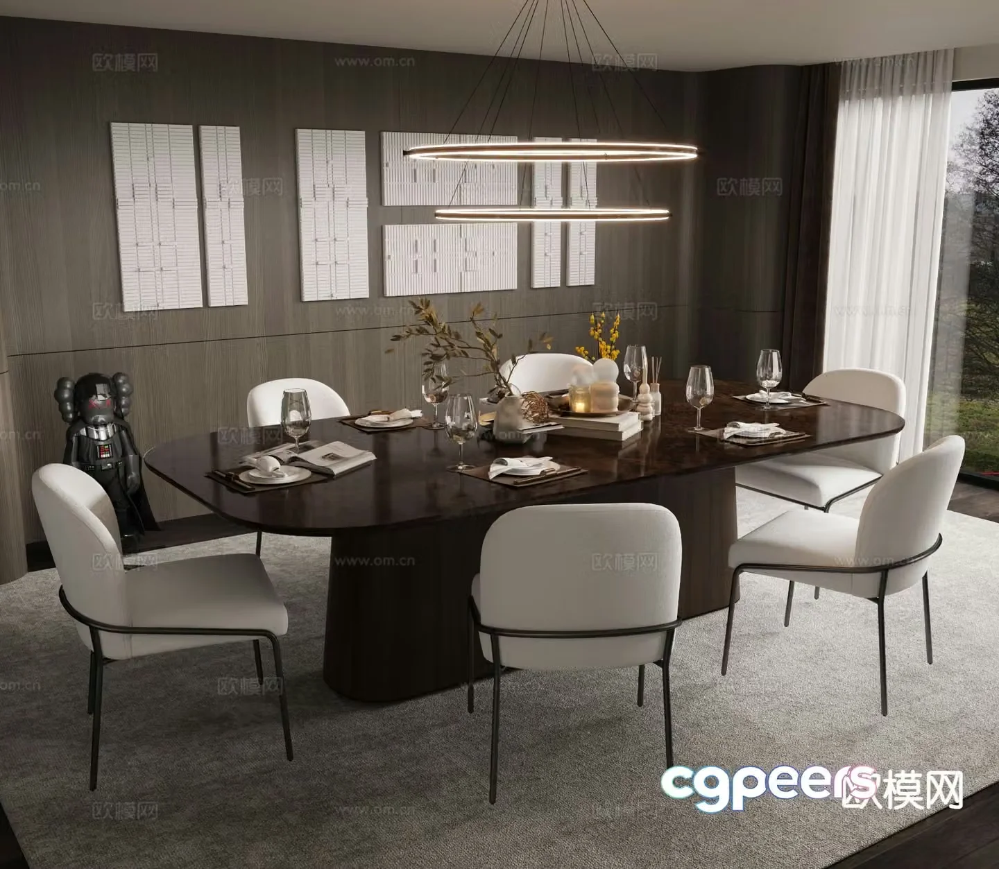 Modern restaurant 3d model