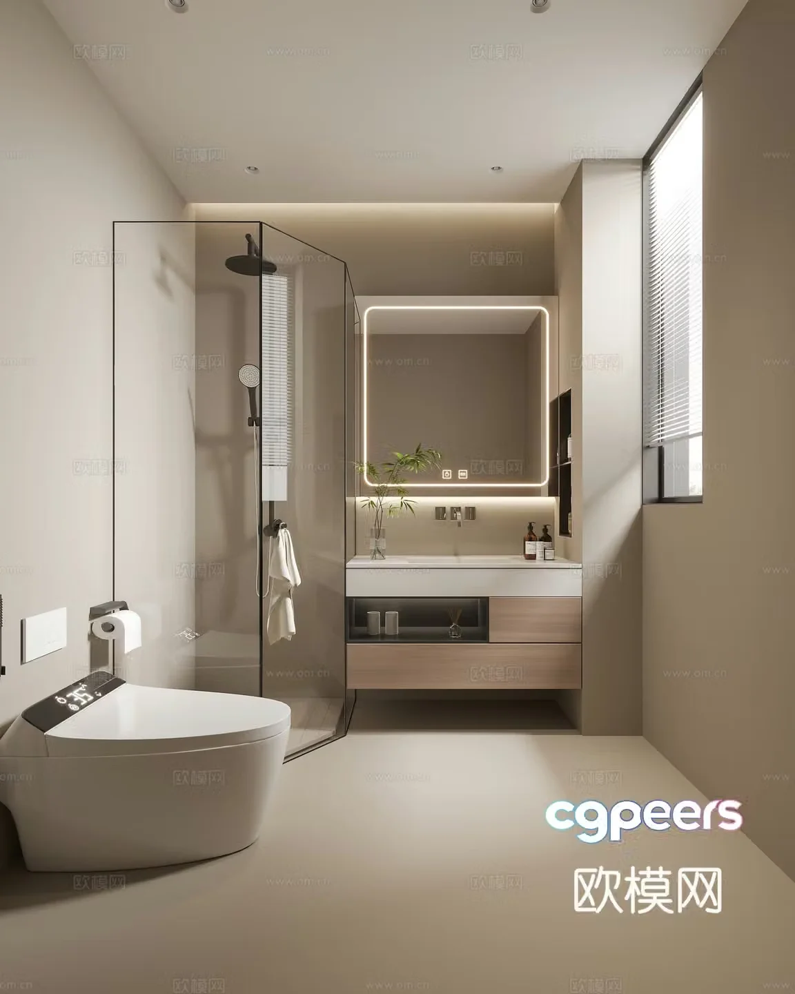 Modern bathroom 3d model