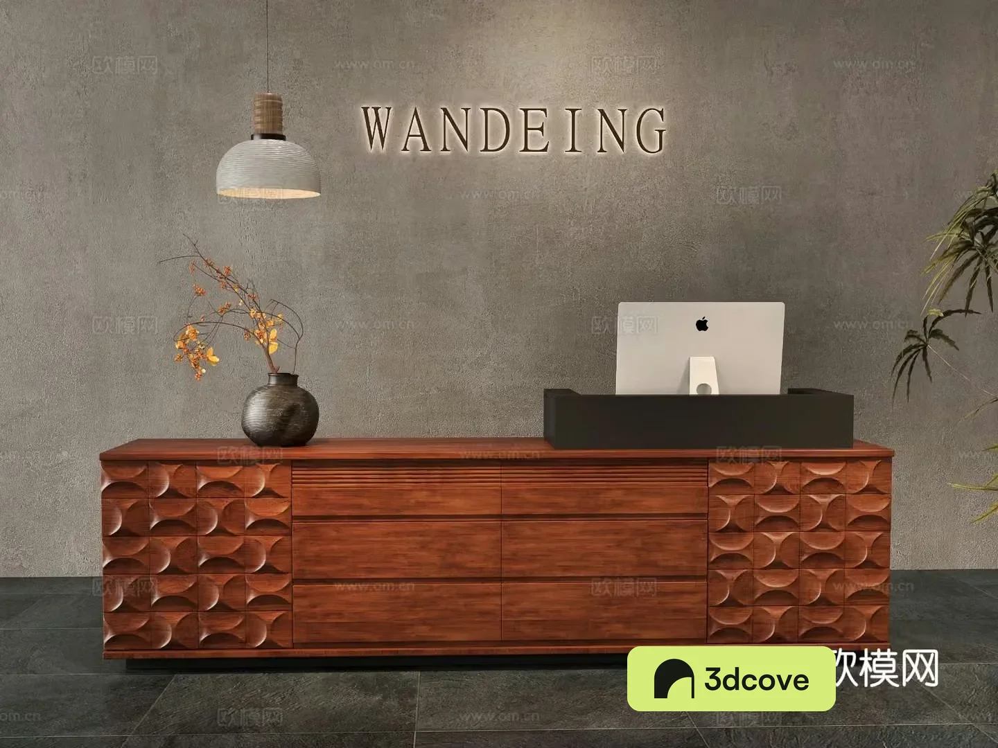 Medieval style front desk cashier reception desk beauty salon front desk