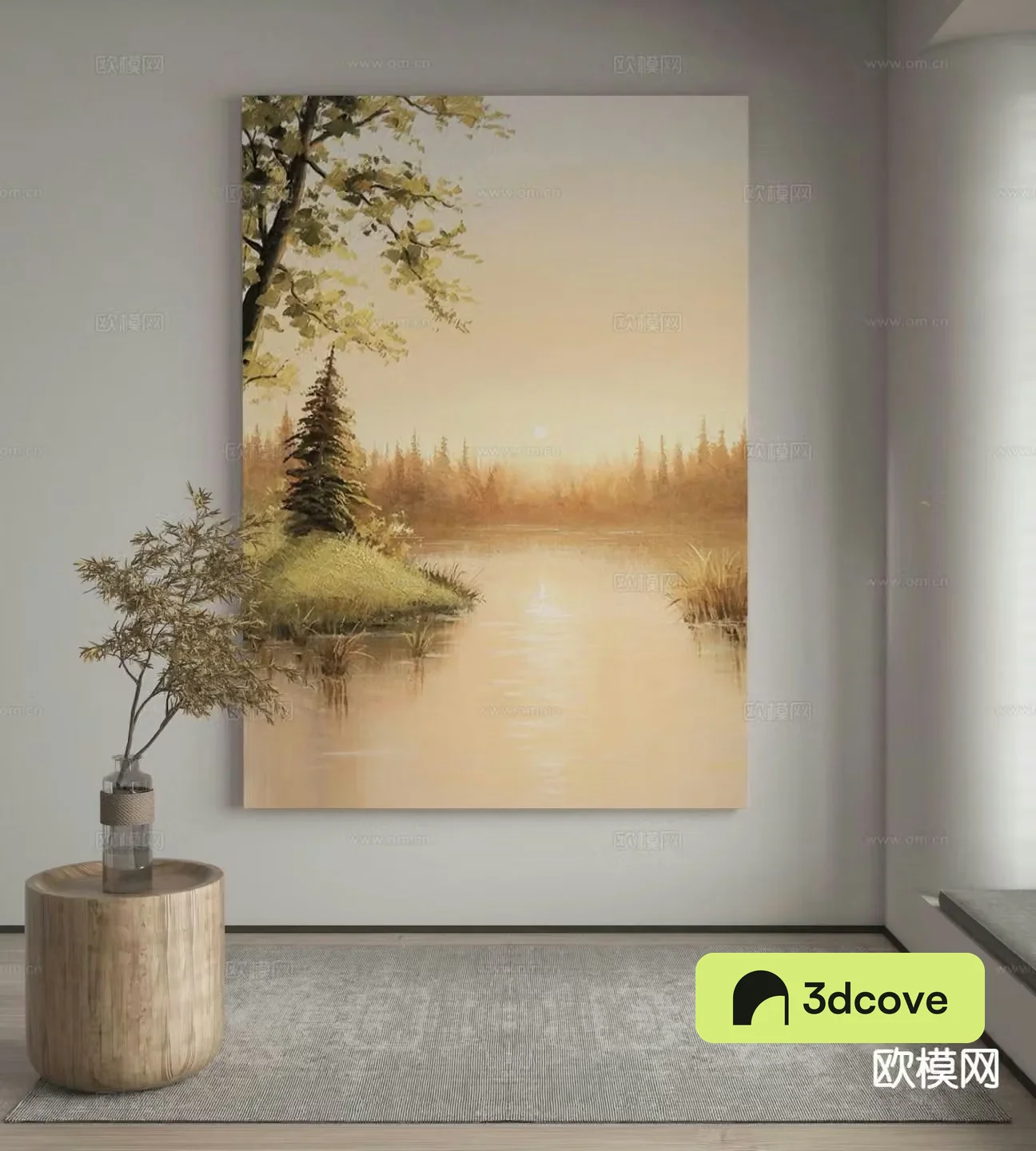 Wabi-sabi decorative painting landscape painting oil painting