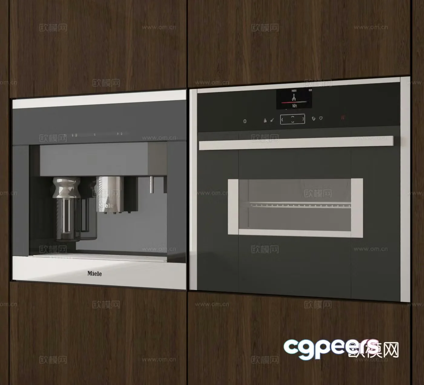 Kitchen appliances steamer oven direct drinker 3d model