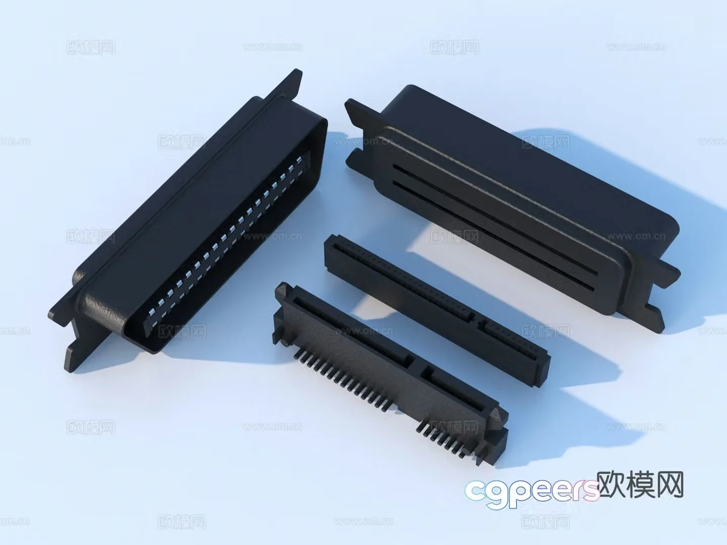 Electronic accessories Plug interface jack Electronic components 3D model
