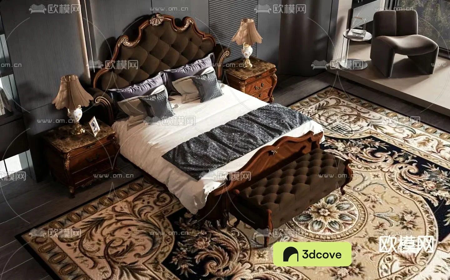 European double bed