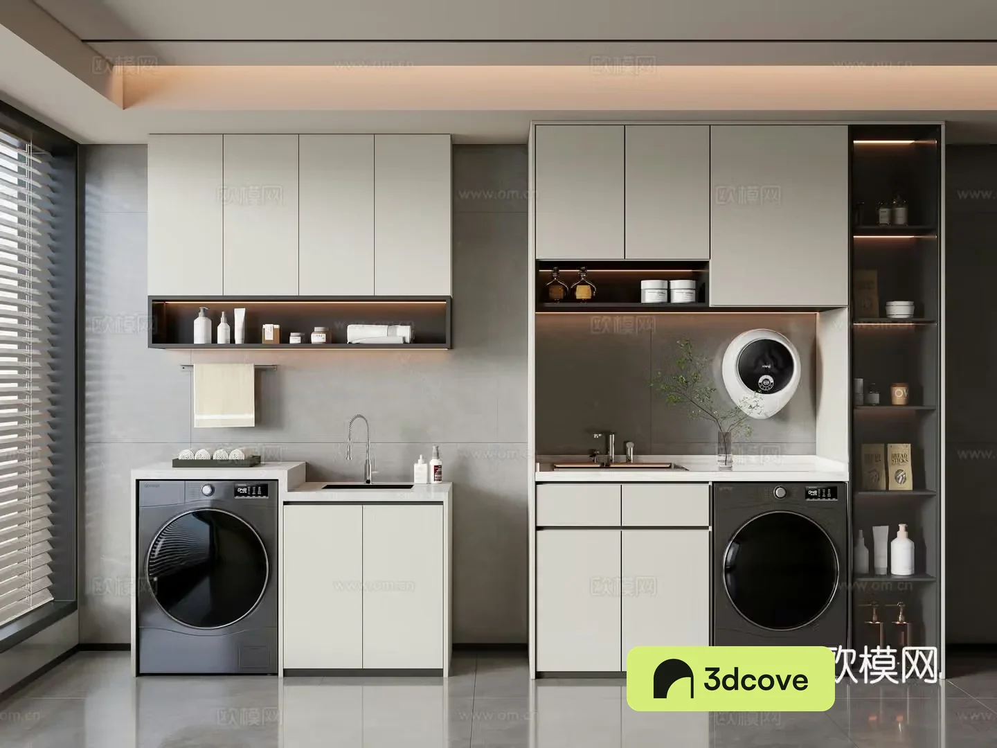 Modern washing machine cabinet balcony cabinet