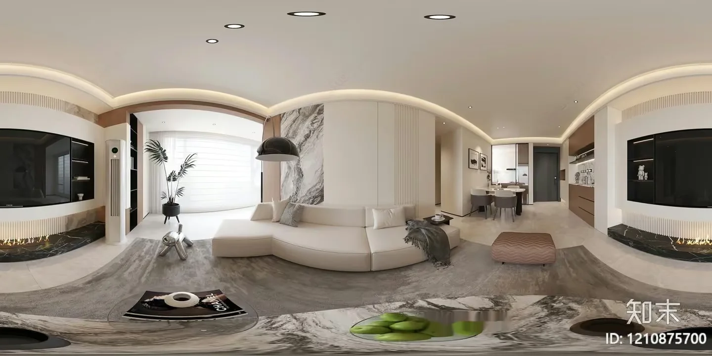Modern Living Room 3D Model – 13109 – VRAY Render