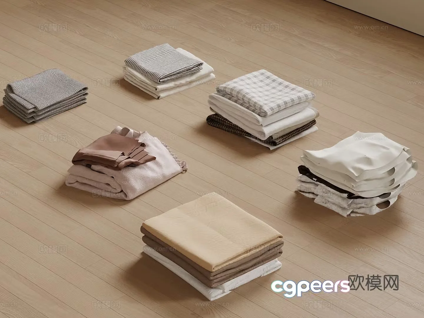 Modern clothes quilt 3d model