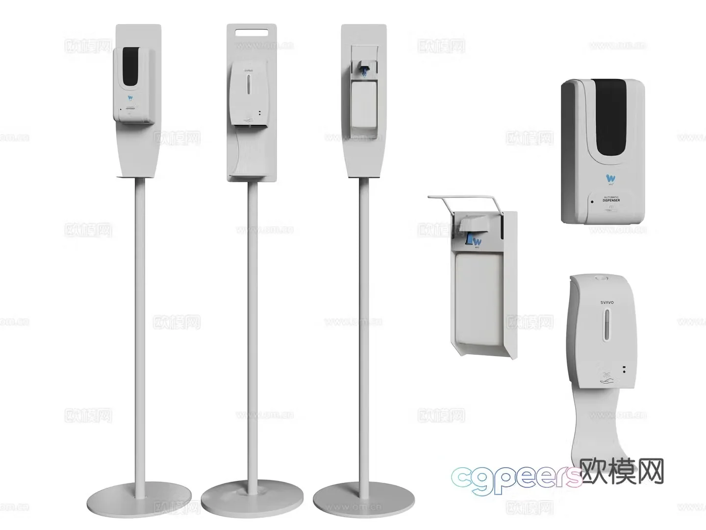 Modern automatic hand sanitizer 3d model