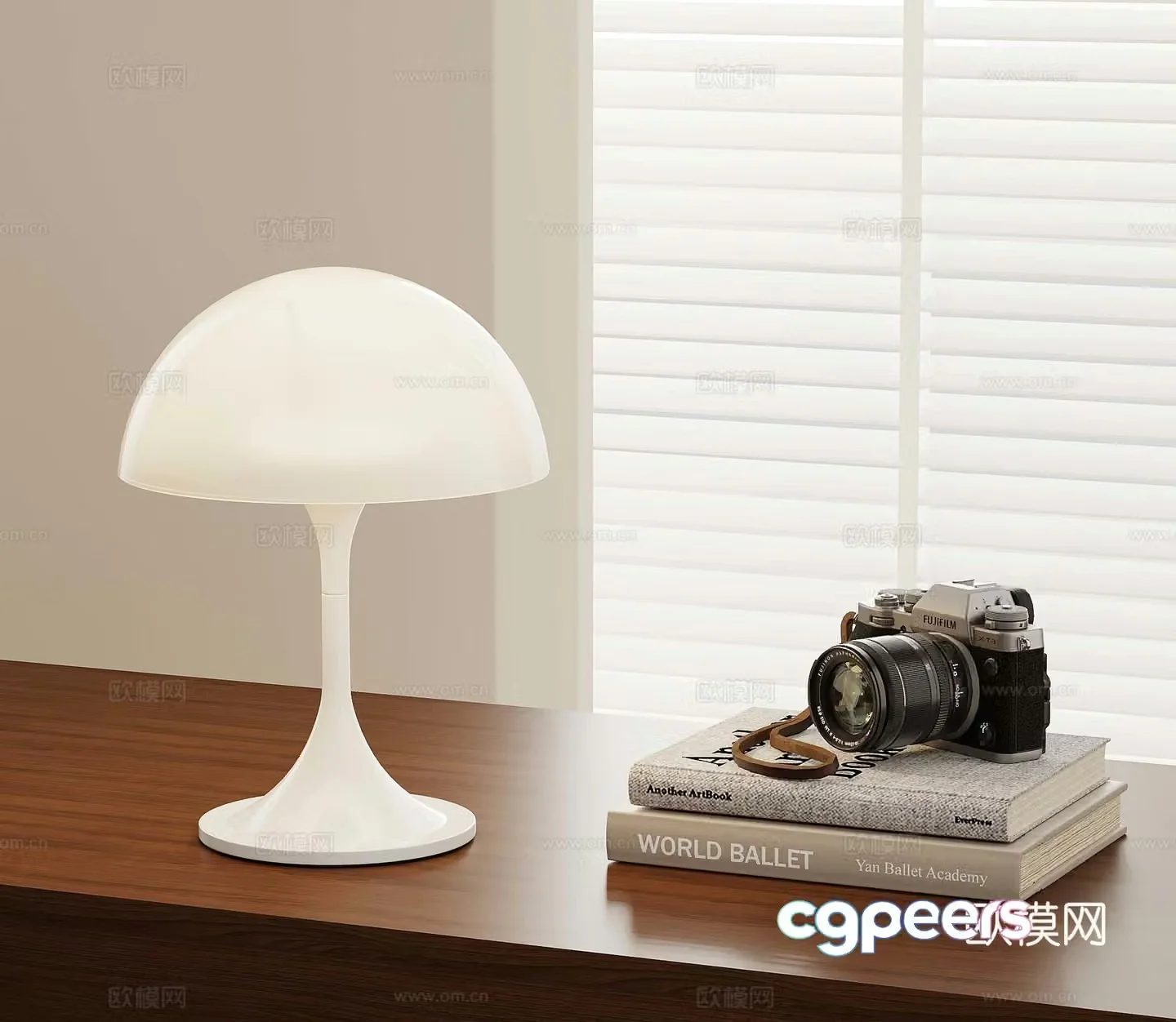 Modern desk lamp camera 3d model