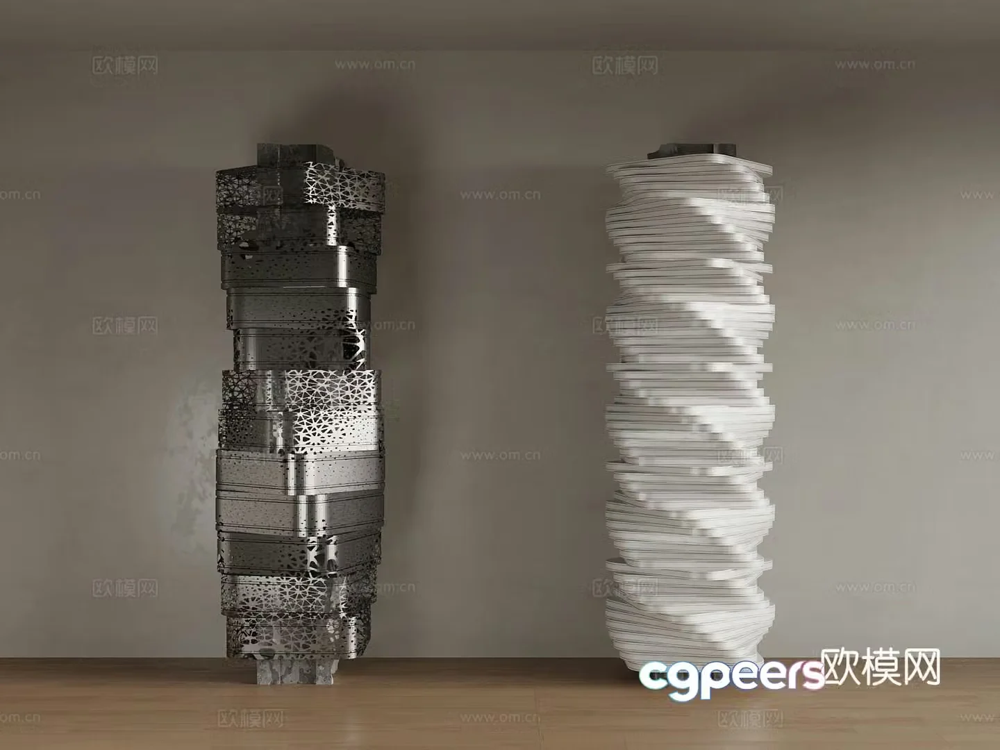 Modern columns Decorative columns Special-shaped columns 3D model