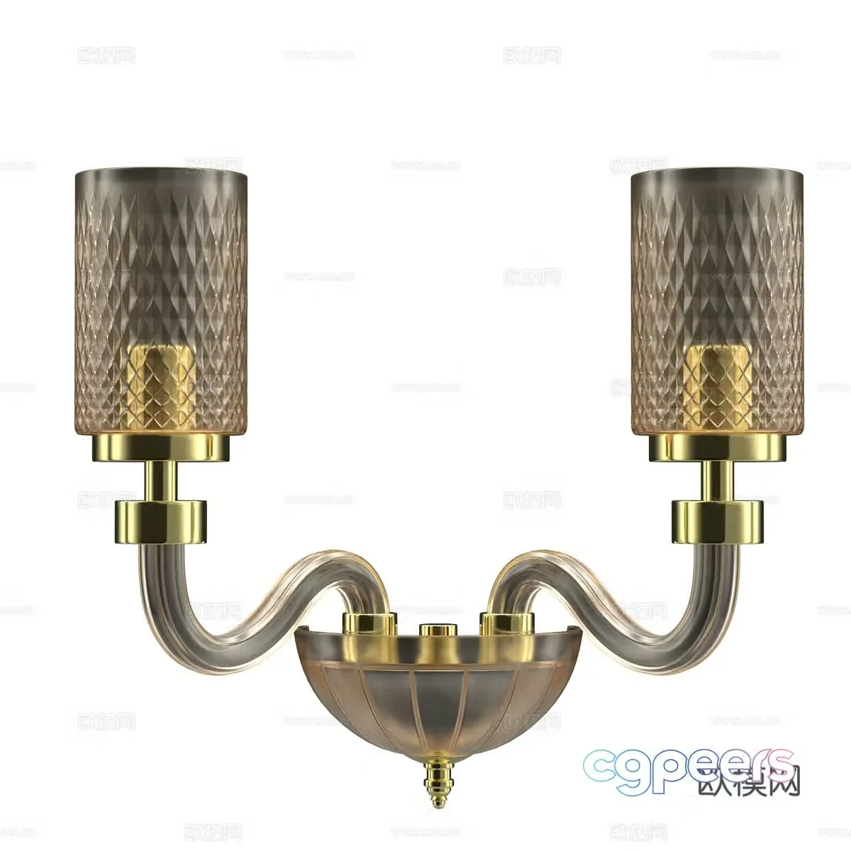 American wall lamp 3d model