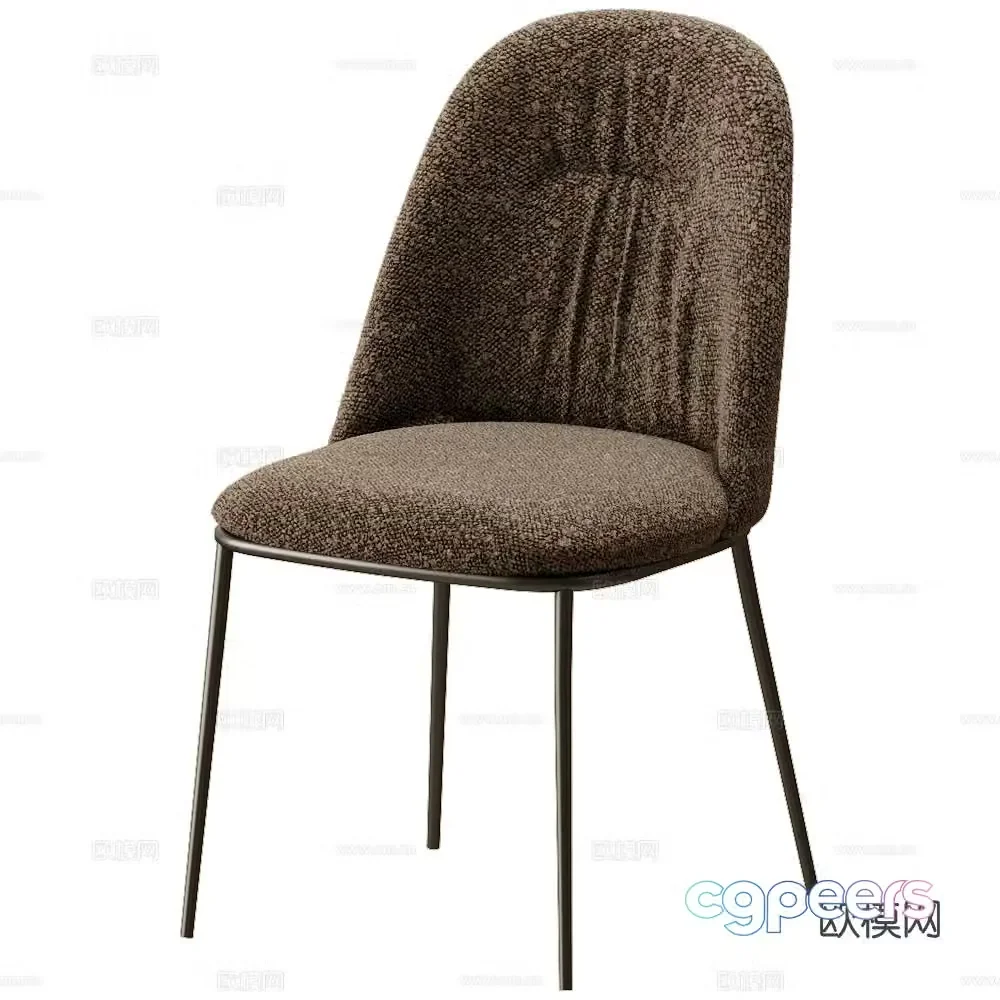 Modern dining chair single chair chair 3d model