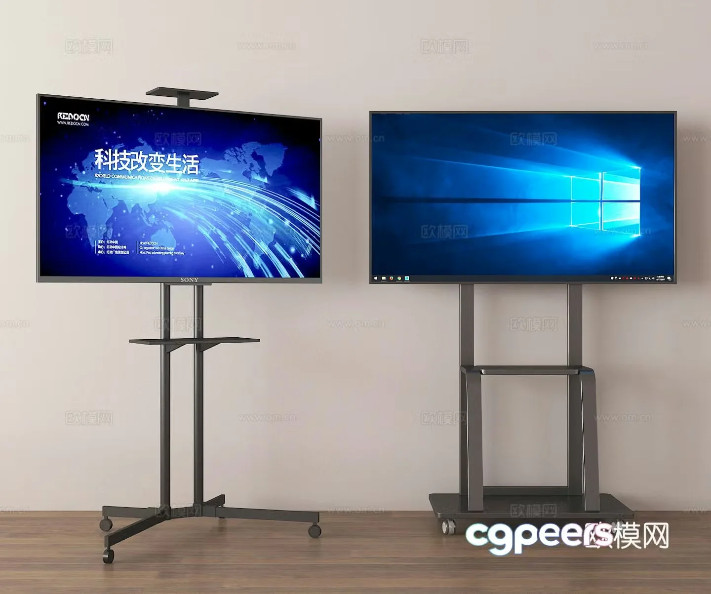 TV stand TV movable stand TV 3d model