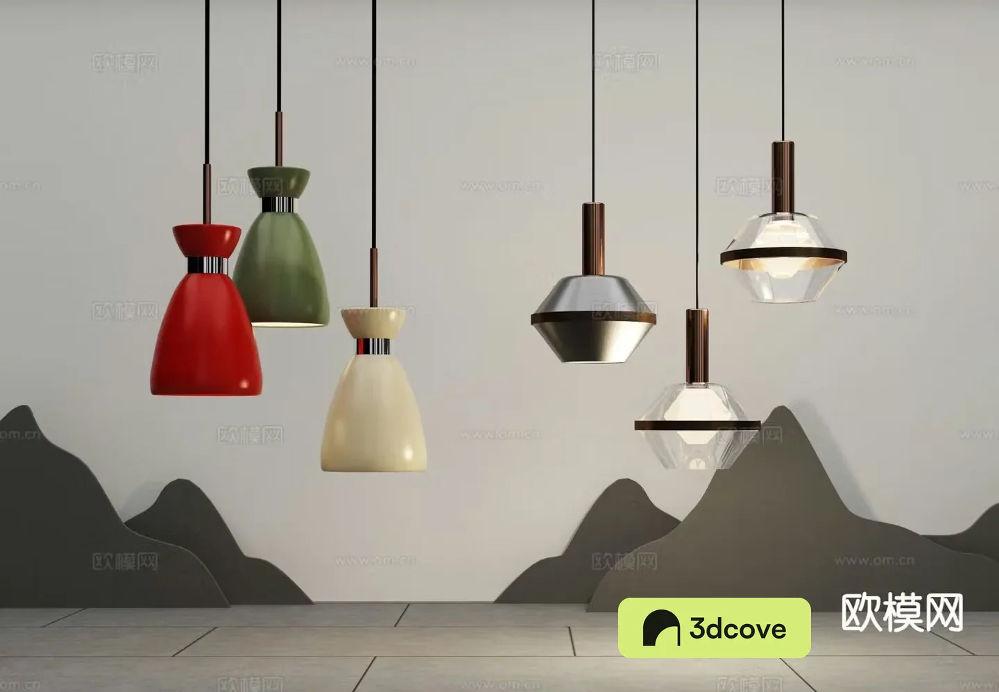 Modern bedside chandelier