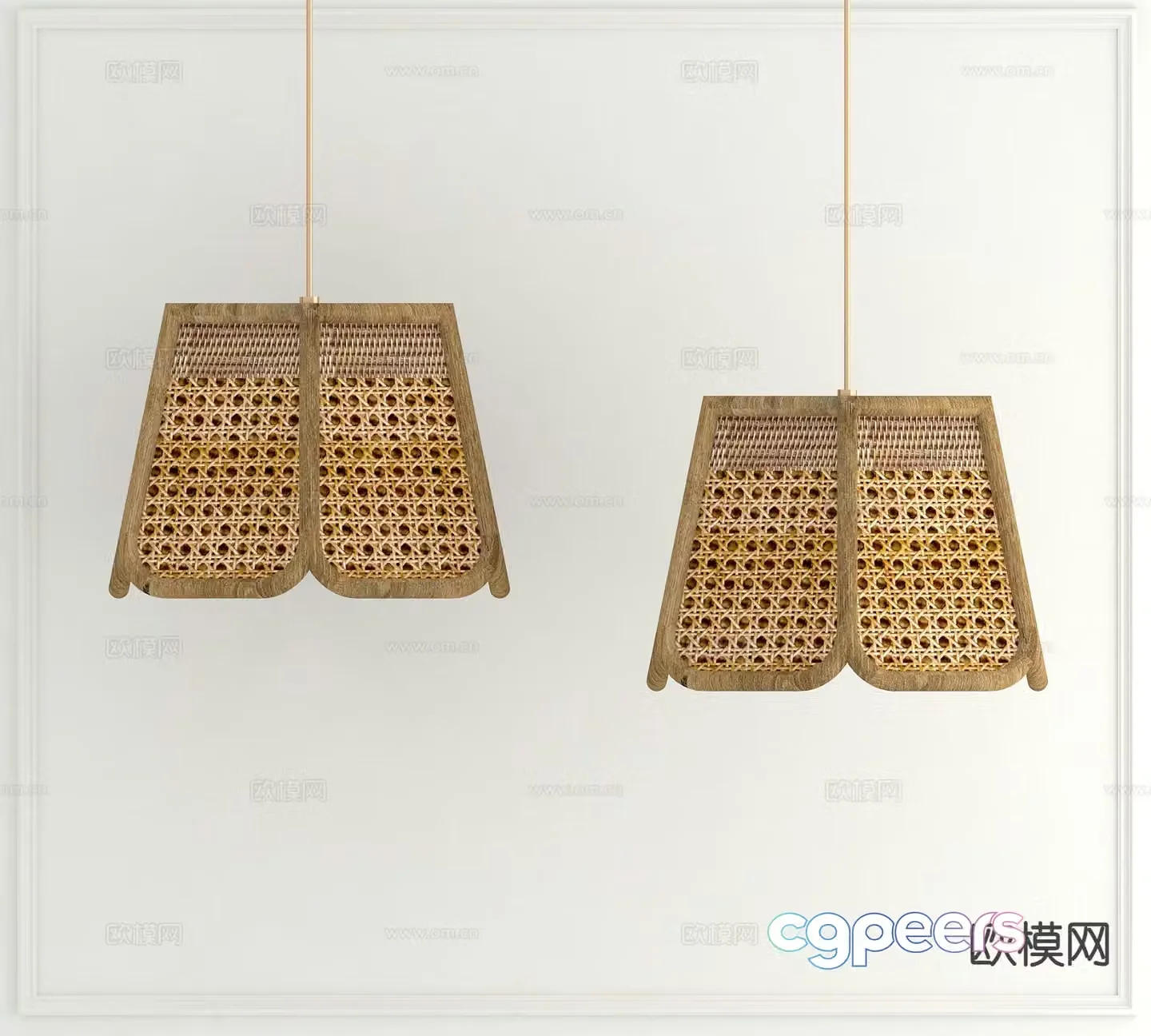 Chinese chandelier vine chandelier bamboo chandelier 3d model