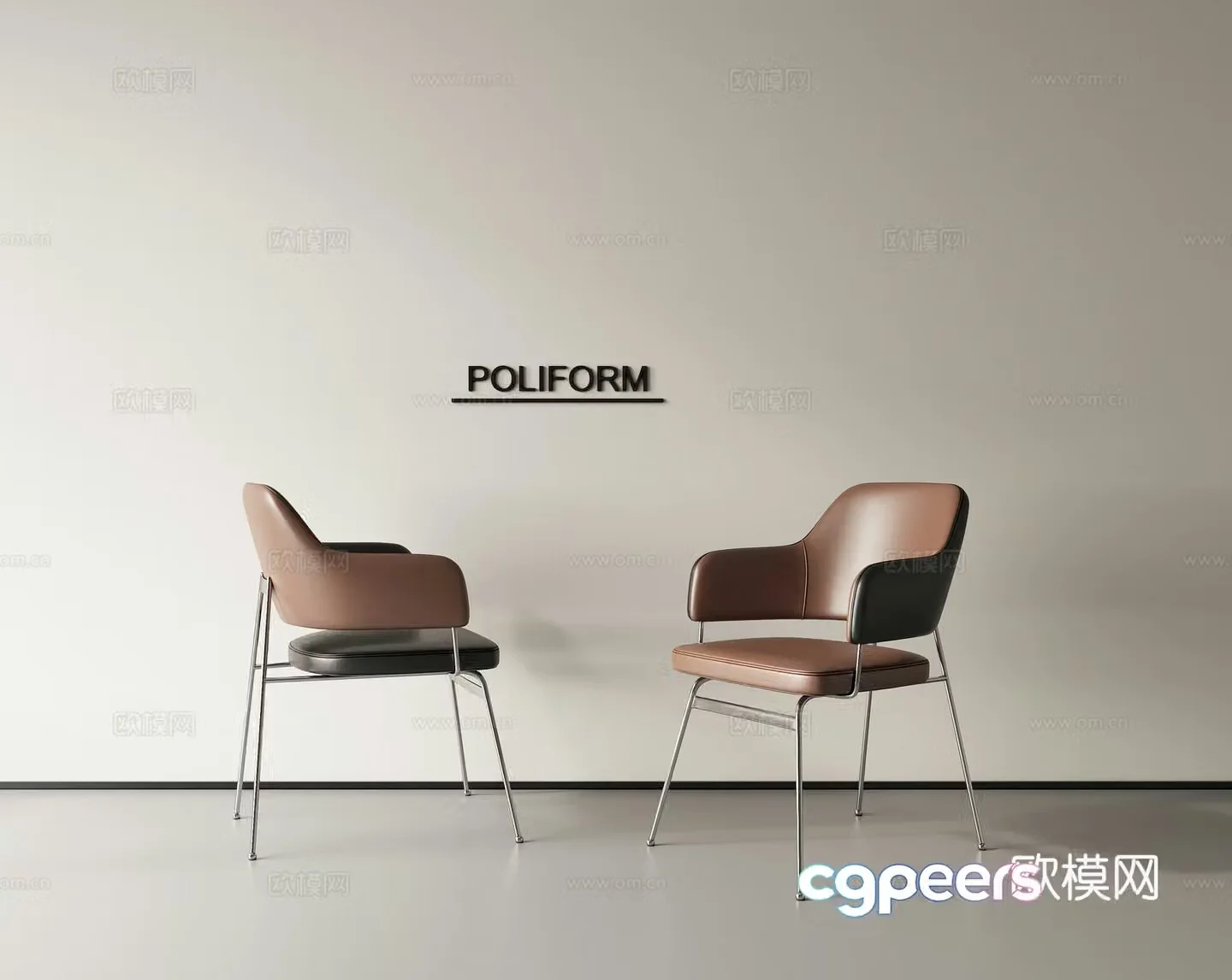 Dining chair single chair 3d model
