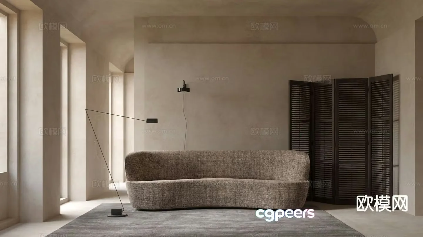 GUBI multi-person sofa 3d model