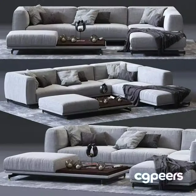 3ds Max Free – DITRE ITALIA St. Germain Corner Sofa 01