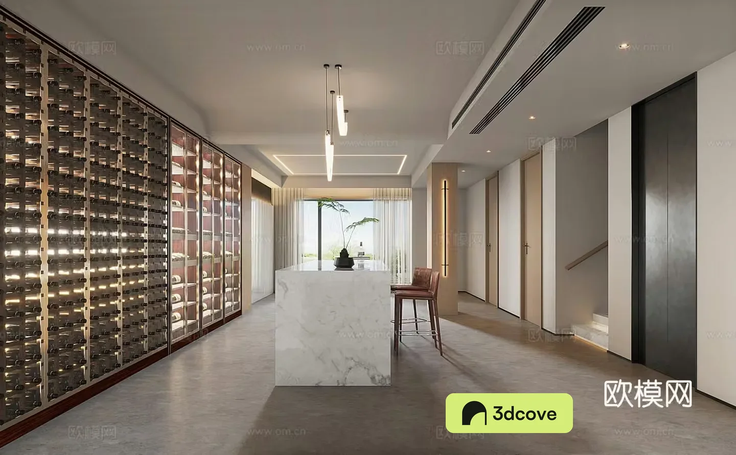 Modern wine cellar