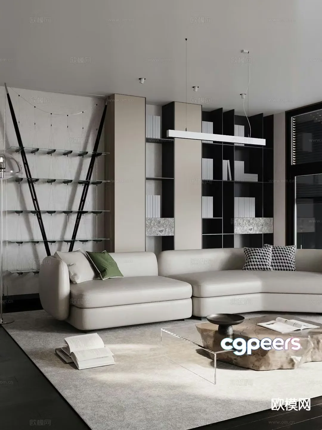 Special-shaped sofa curved sofa 3d model