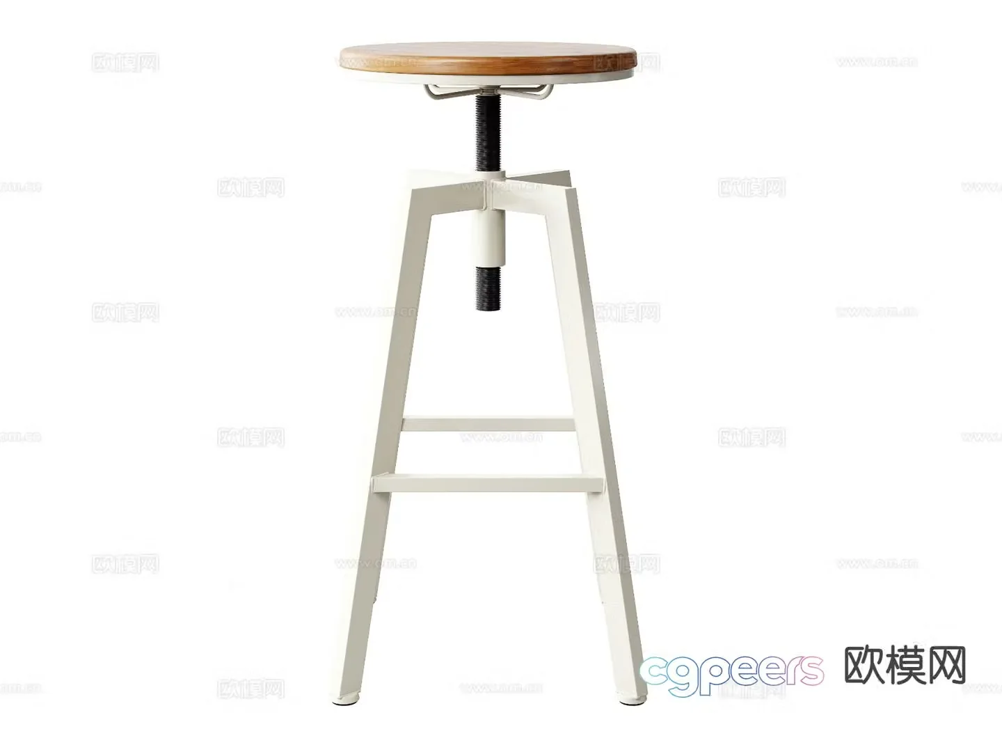 Nordic bar stool bar stool high chair 3d model