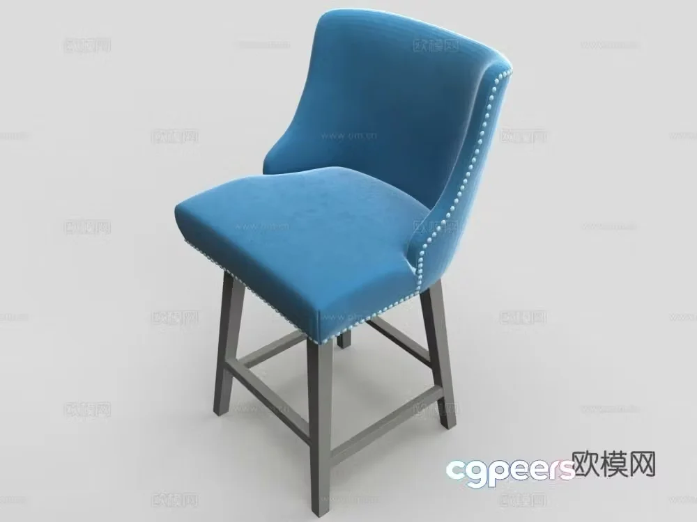 Modern casual chair Office chair Dining chair 3d model