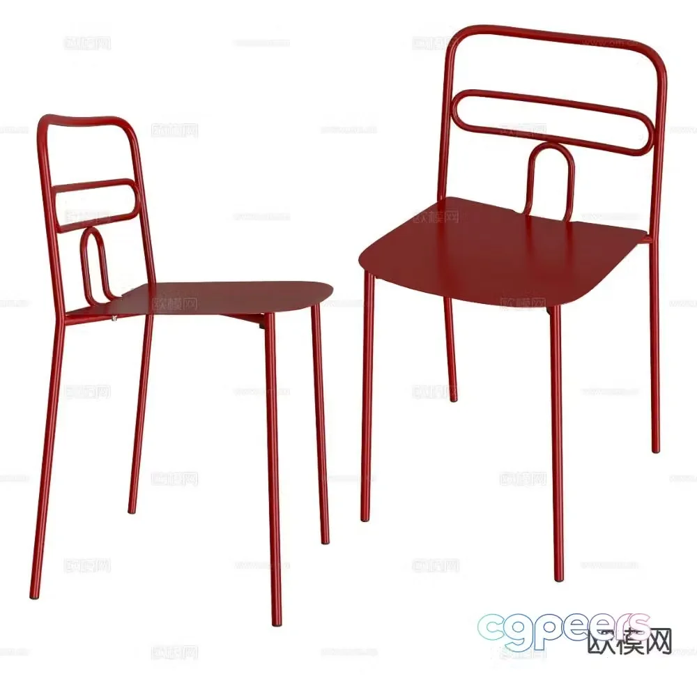 Castil modern chair dining chair 3d model