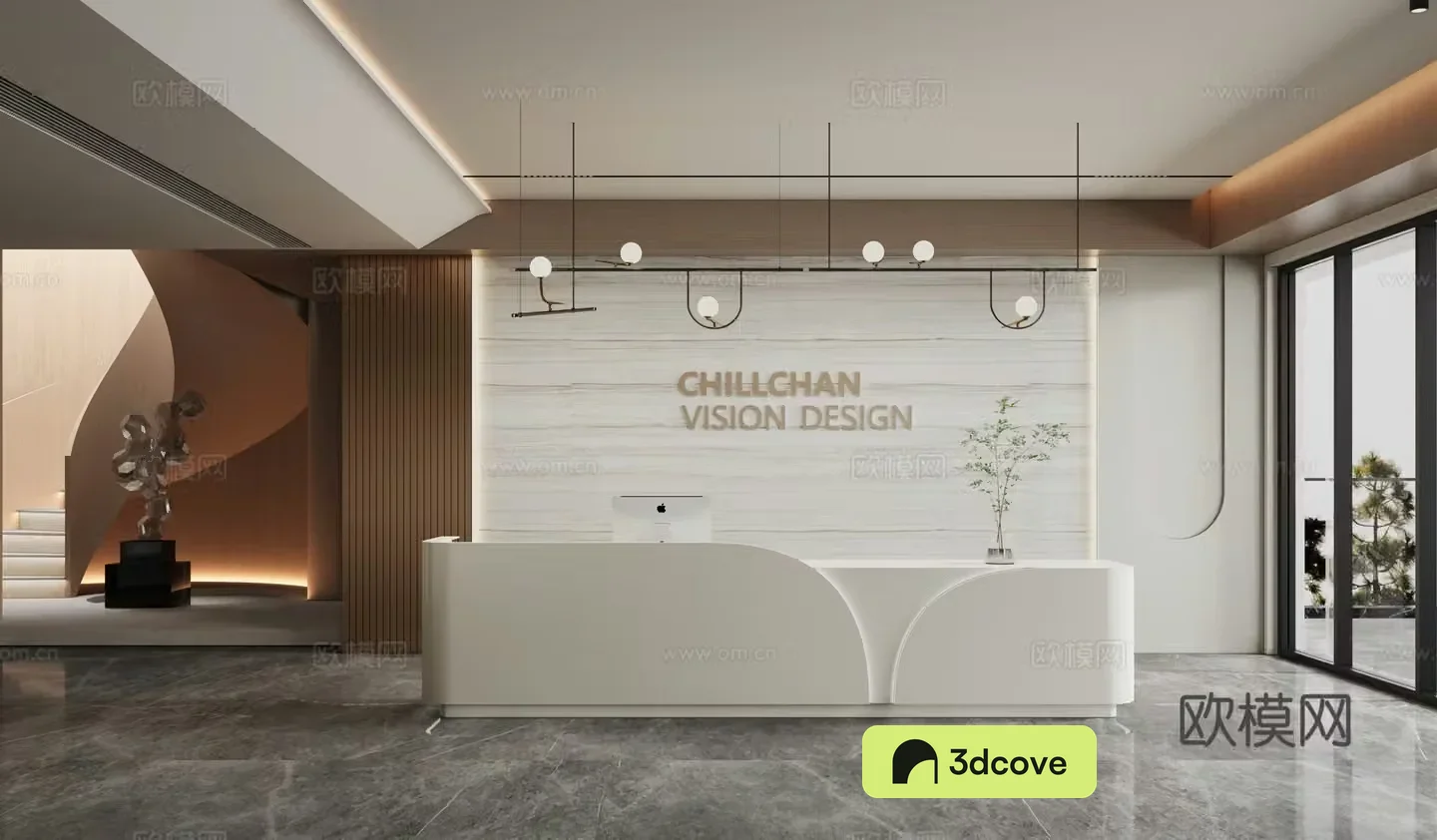 Modern company front desk