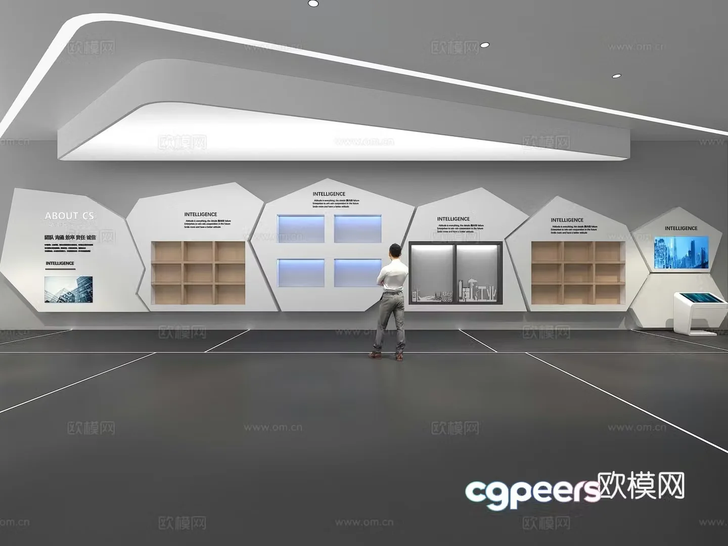 Cultural wall Corporate culture wall Display wall Theme wall Exhibition hall Campus culture Corridor 3D model