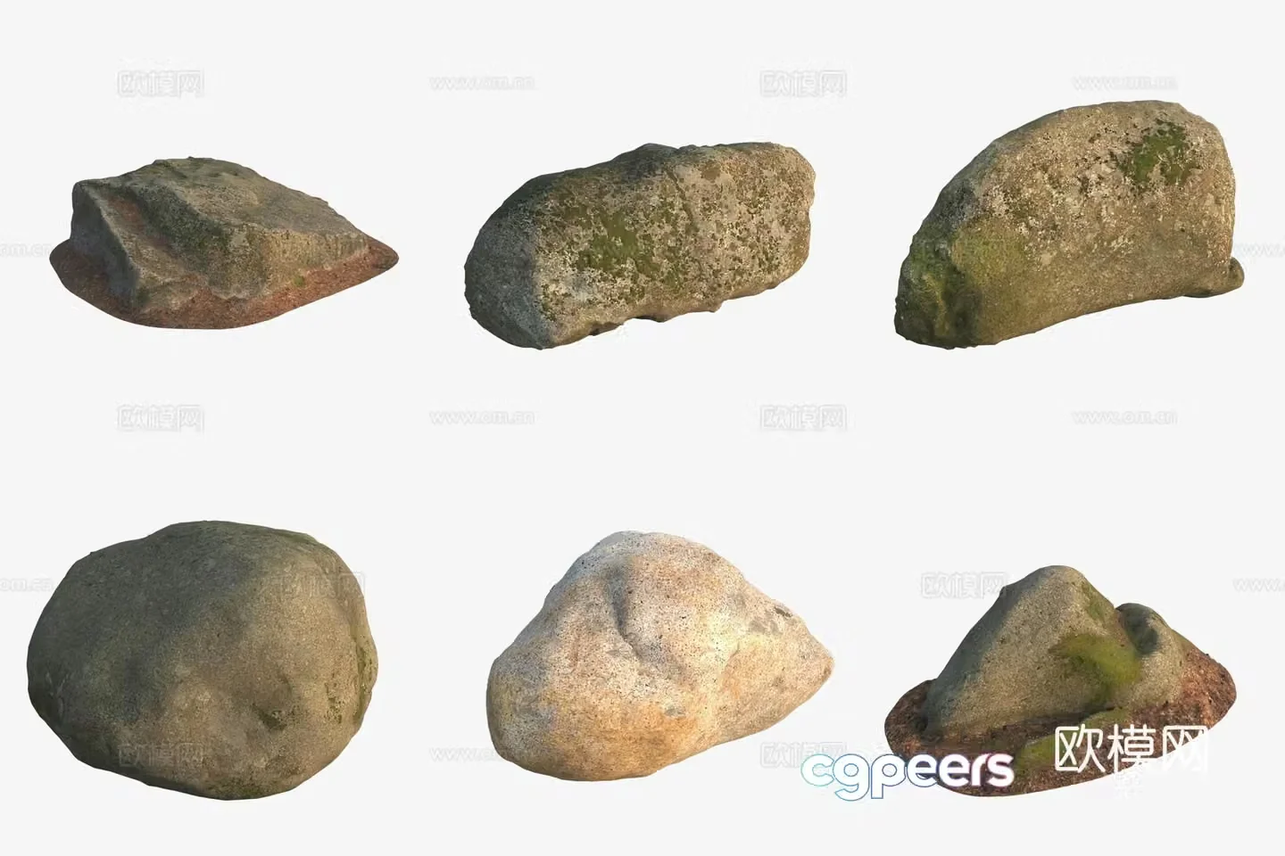 Big stone boulder rock 3d model