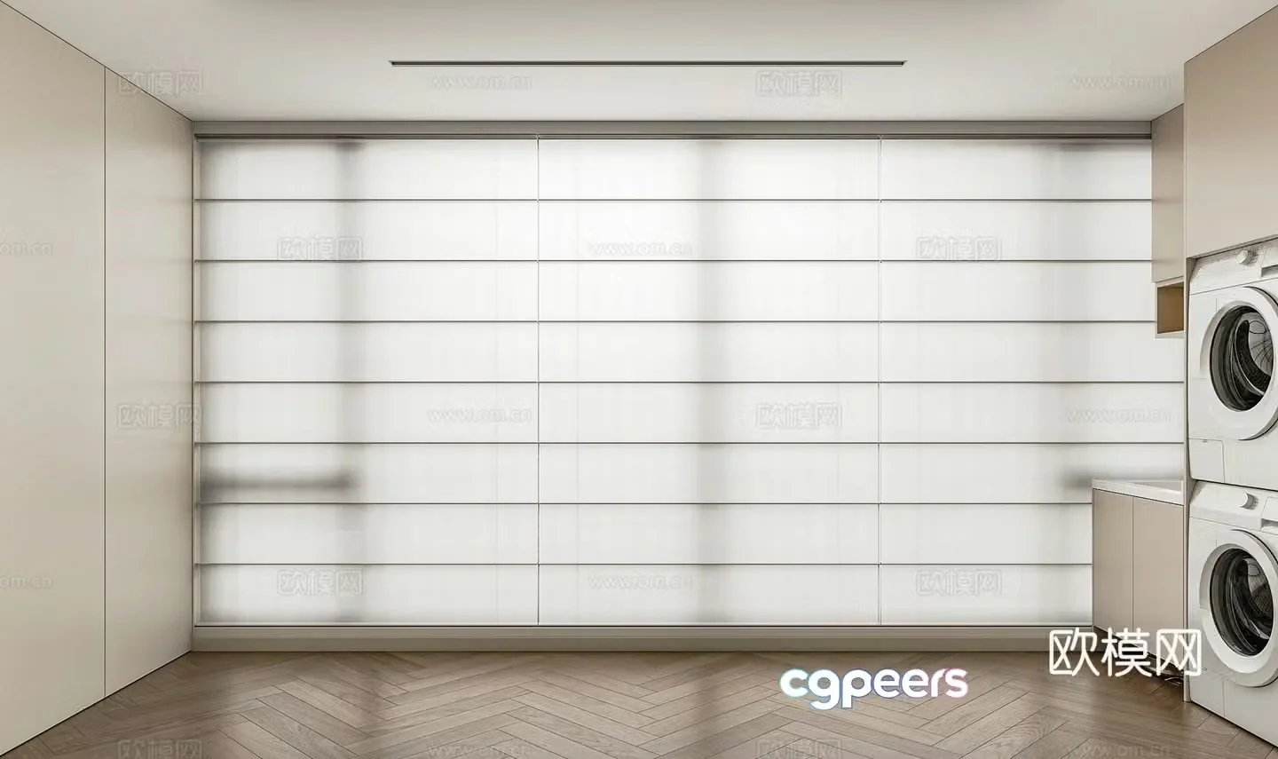Modern simple Shangri-La curtain Shangri-La curtain Dream curtain Venetian blind curtain curtain 3d model